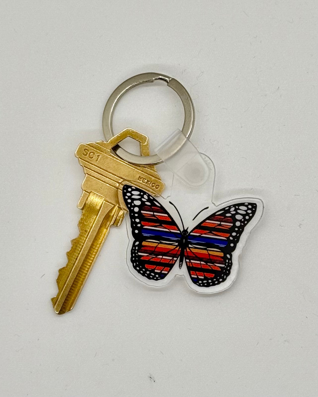 SERAPE BUTTERFLY 1.5IN KEYCHAIN