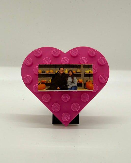 PERSONALIZED VALENTINES DAY LEGO HEART FRAME