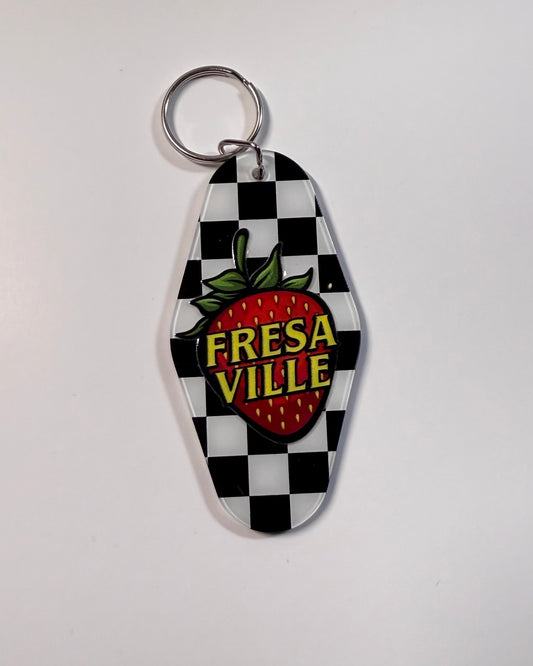 FRESAVILLE MOTEL TAG KEYCHAIN