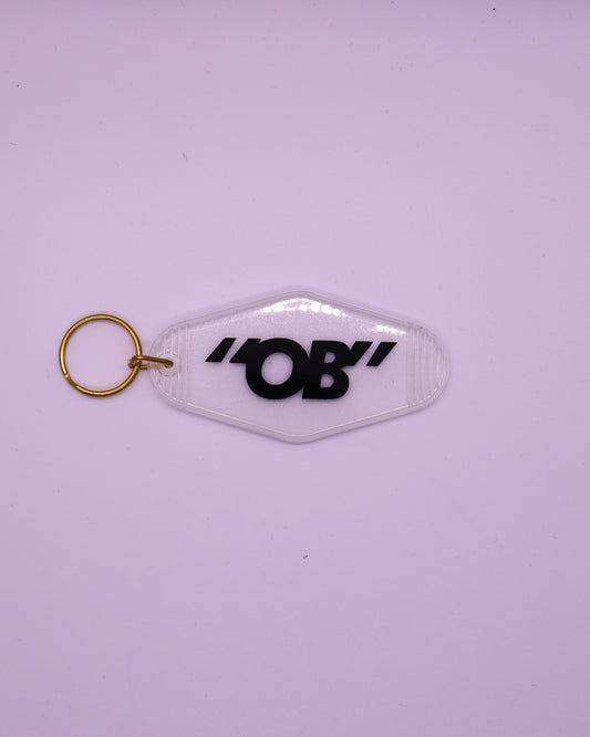 "OB" MOTEL TAG KEYCHAIN