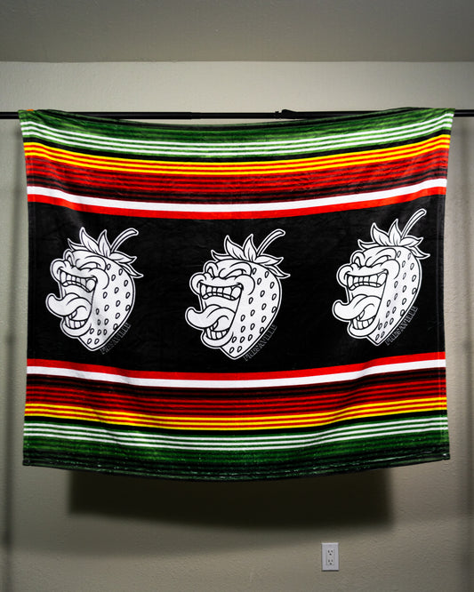 FRESALOCS SERAPE PRINT PLUSH FLEECE THROW BLANKET